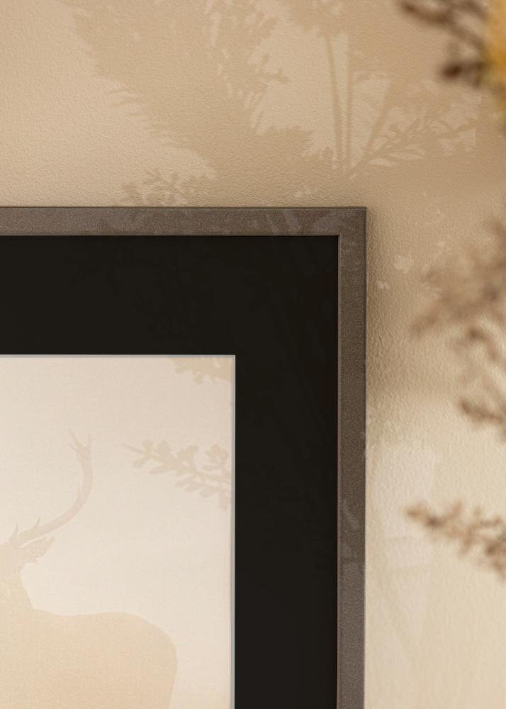 Rėmas Edsbyn Grafitas 20x30 cm - Paspartu Juodas 15x21 cm (A5)