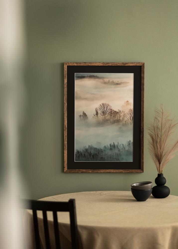 Rėmas Fiorito Washed Oak 60x80 cm - Paspartu Juodas 50x70 cm