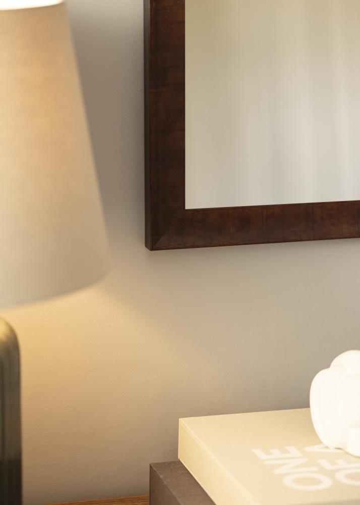 Veidrodis Ribe Rudas Faneruotė - Savo išmatavimai