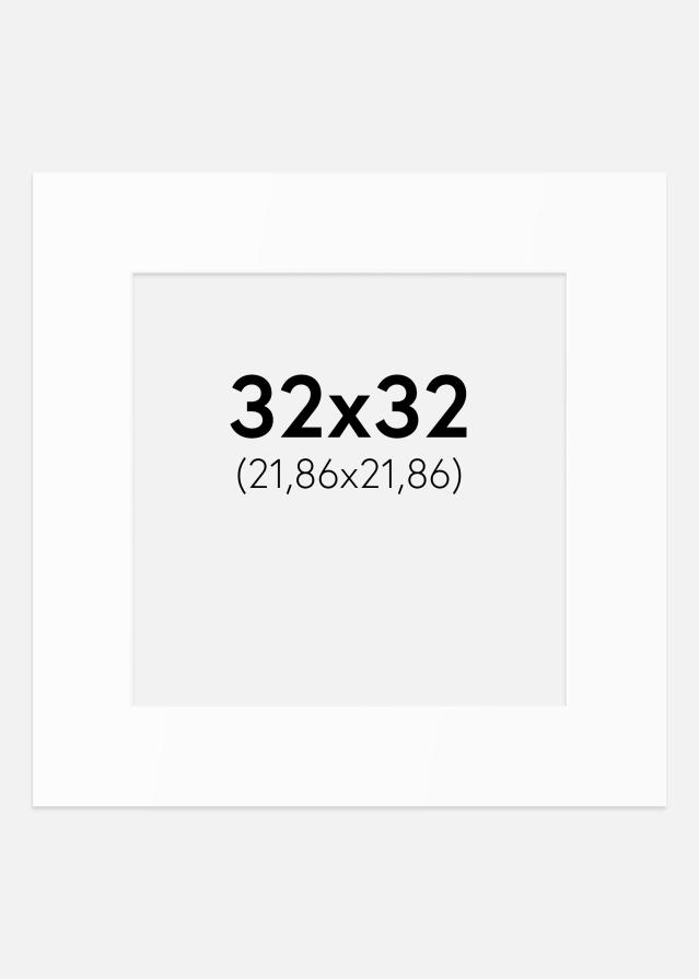 Paspartu Baltas Standartas (Balta Šerdis) 32x32 cm (21,86x21,86)