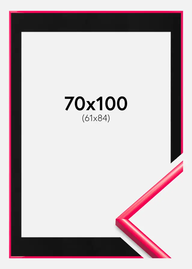 Rėmas New Lifestyle Hot Pink 70x100 cm - Paspartu Juodas 62x85 cm