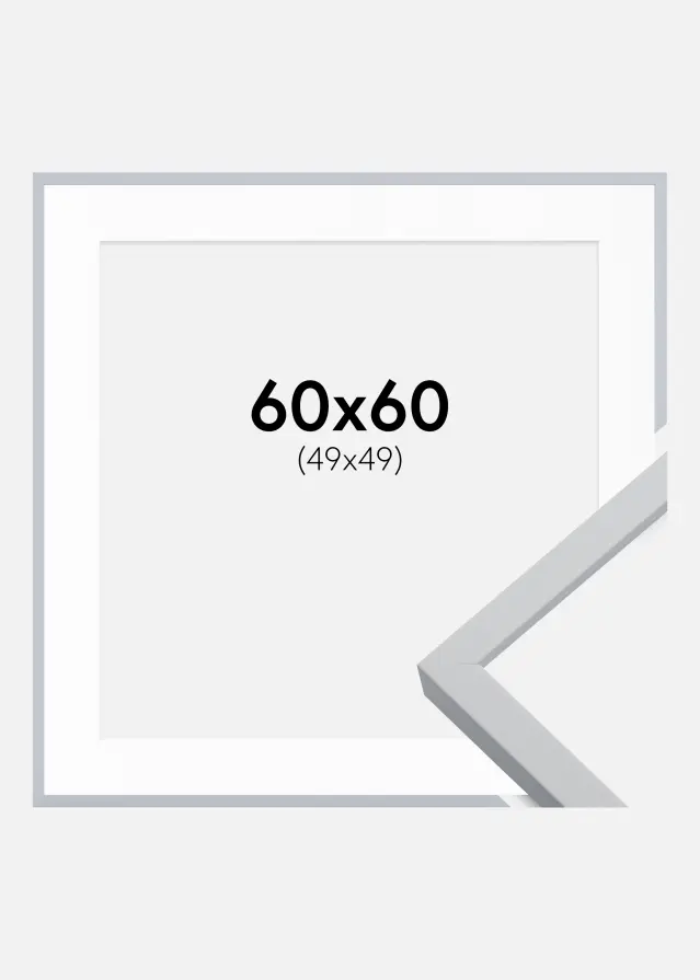 Rėmas Oslo Baltas 60x60 cm - Paspartu Baltas 50x50 cm