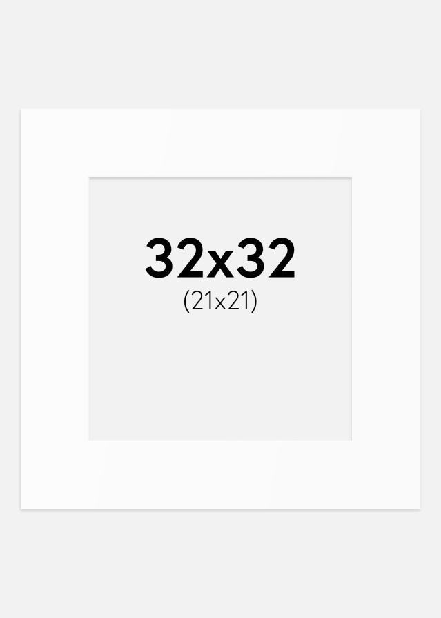 Paspartu Baltas Standartas (Balta Šerdis) 32x32 cm (21x21)