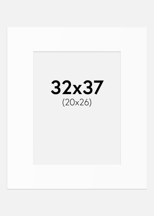 Paspartu Baltas Standartas (Balta Šerdis) 32x37 cm (20x26)