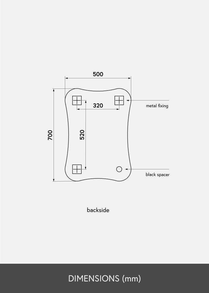 KAILA Veidrodis Concave 50x70 cm