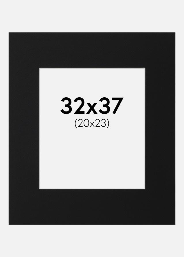 Paspartu Juodas Standartas (Balta Šerdis) 32x37 cm (20x23)