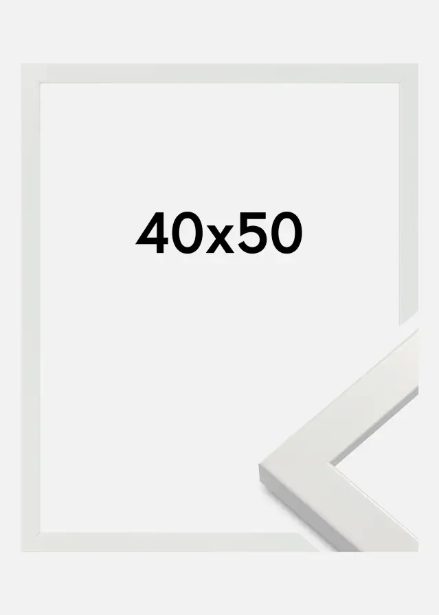 Rėmas White Wood Glossy Akrilo stiklas 40x50 cm