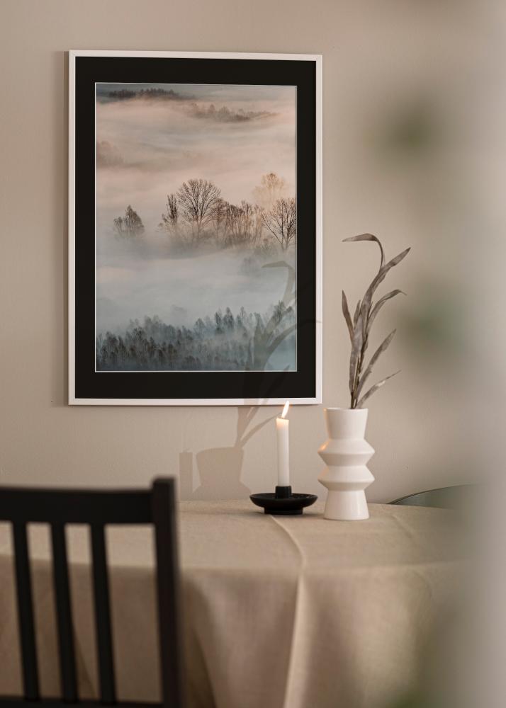 Rėmas Kaspar Baltas 40x60 cm - Paspartu Juodas 30x50 cm