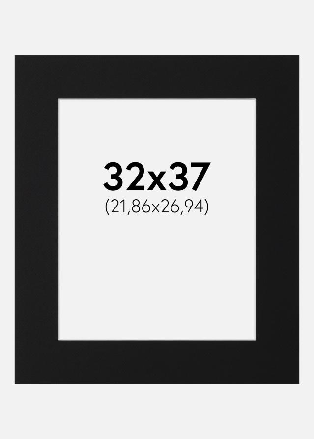 Paspartu Juodas Standartas (Balta Šerdis) 32x37 cm (21,86x26,94)