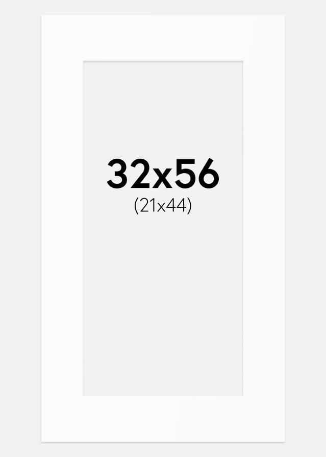 Paspartu Baltas Standartas (Balta Šerdis) 32x56 cm (21x44)