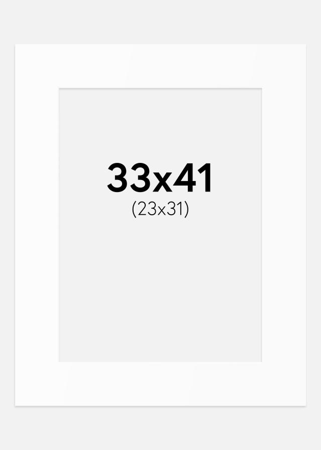 Paspartu Baltas Standartas (Balta Šerdis) 33x41 cm (23x31)