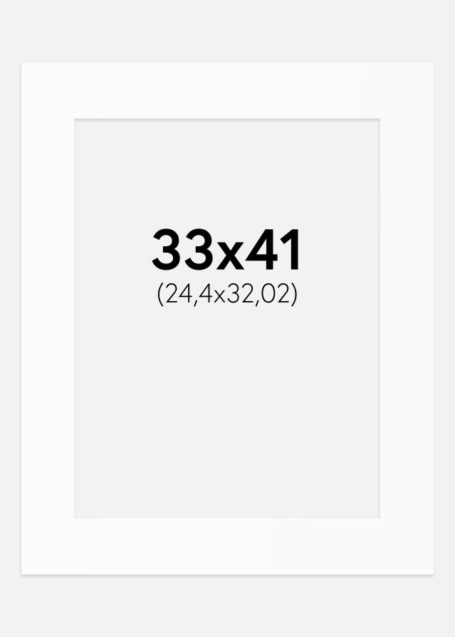 Paspartu Baltas Standartas (Balta Šerdis) 33x41 cm (24,4x32,02)