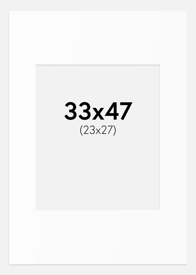 Paspartu Baltas Standartas (Balta Šerdis) 33x47 cm (23x27)