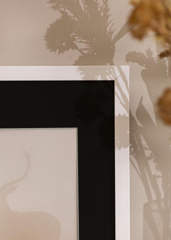 Rėmas Stilingas Baltas 30x40 cm - Paspartu Juodas 21x29,7 cm (A4)