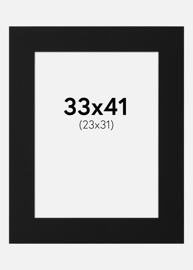 Paspartu Juodas Standartas (Balta Šerdis) 33x41 cm (23x31)