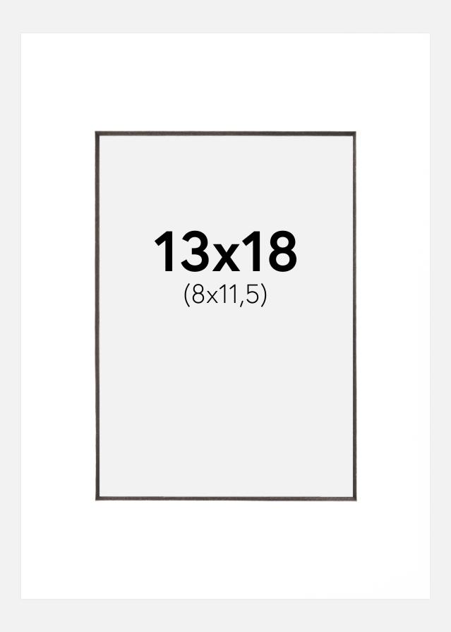 Paspartu Baltas Juoda šerdis 13x18 cm (8x11,5 cm)