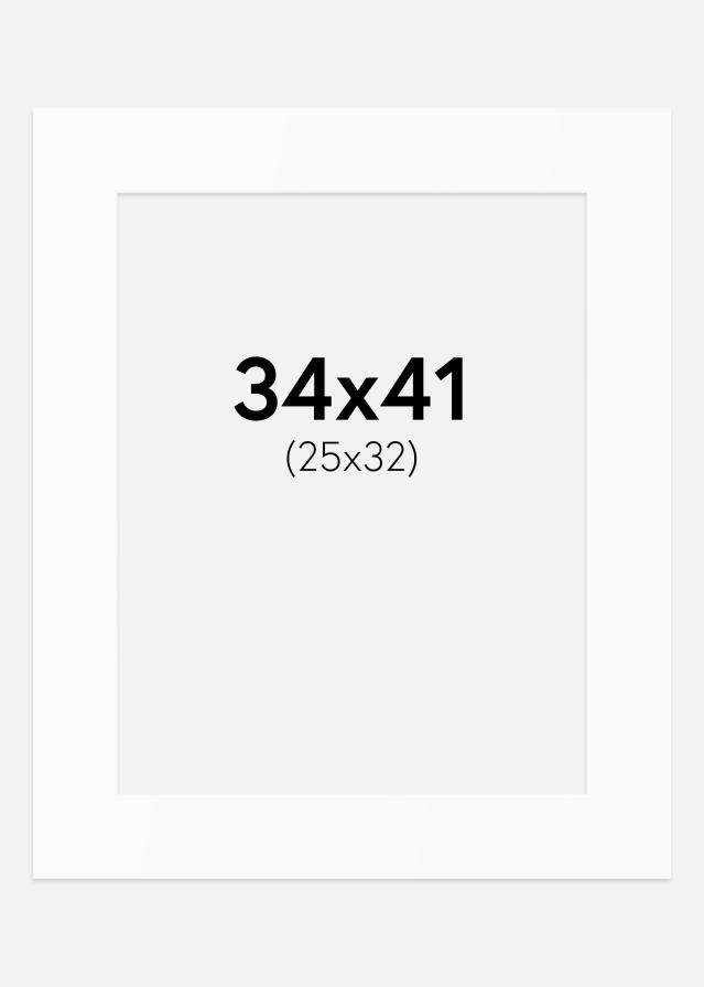 Paspartu Baltas Standartas (Balta Šerdis) 34x41 cm (25x32)