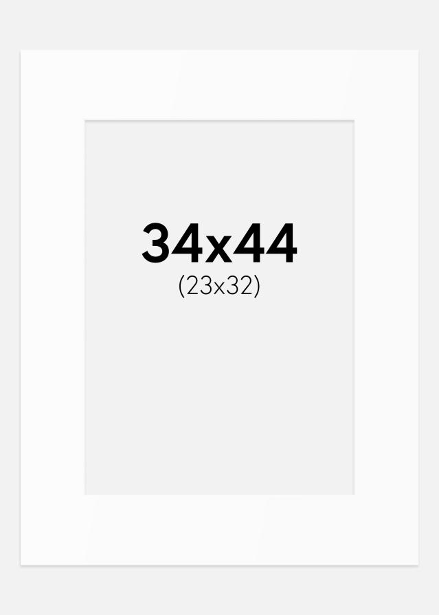 Paspartu Baltas Standartas (Balta Šerdis) 34x44 cm (23x32)