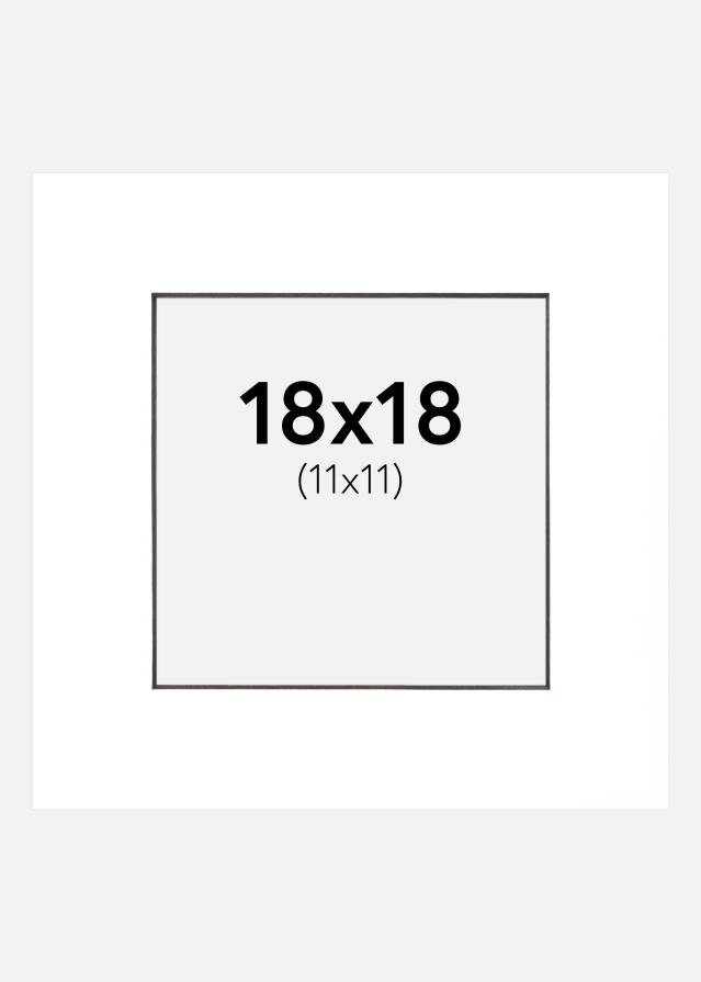 Paspartu Baltas Juoda šerdis 18x18 cm (11x11 cm)