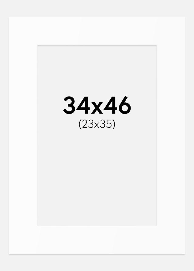 Paspartu Baltas Standartas (Balta Šerdis) 34x46 cm (23x35)