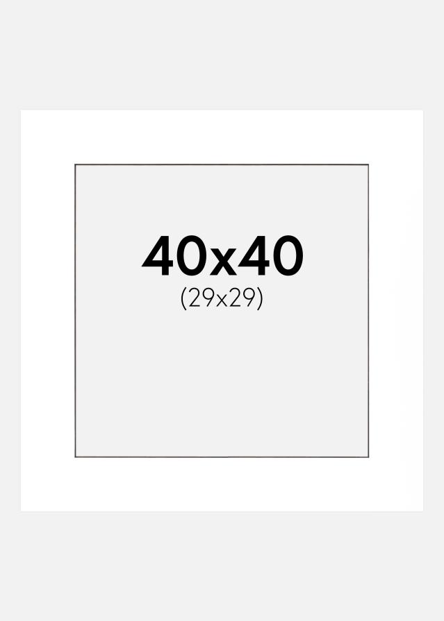 Paspartu Baltas Juoda šerdis 40x40 cm (29x29 cm)