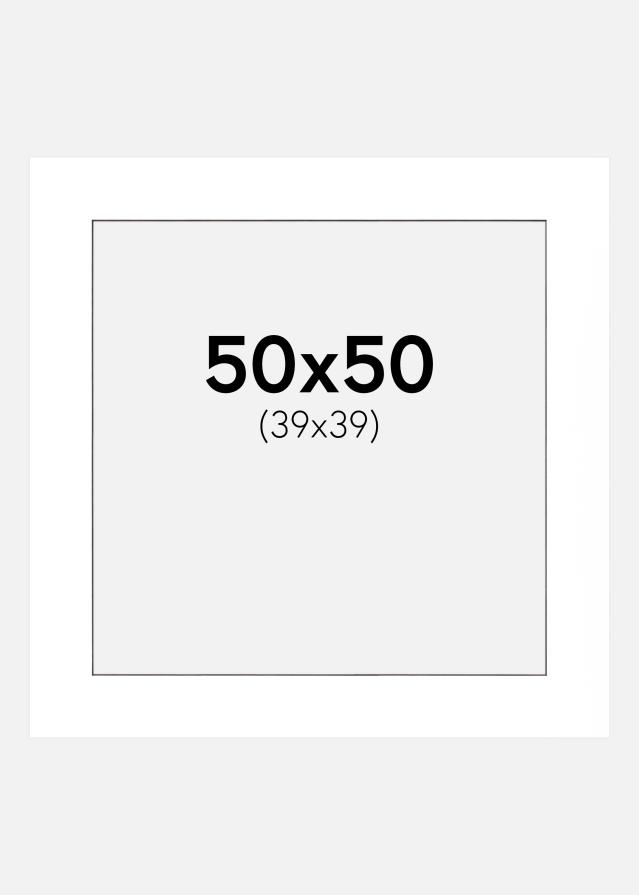 Paspartu Baltas Juoda šerdis 50x50 cm (39x39 cm)