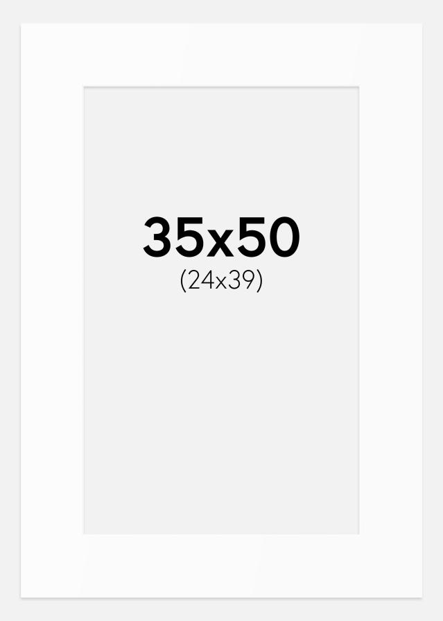 Paspartu Baltas Standartas (Balta Šerdis) 35x50 cm (24x39)