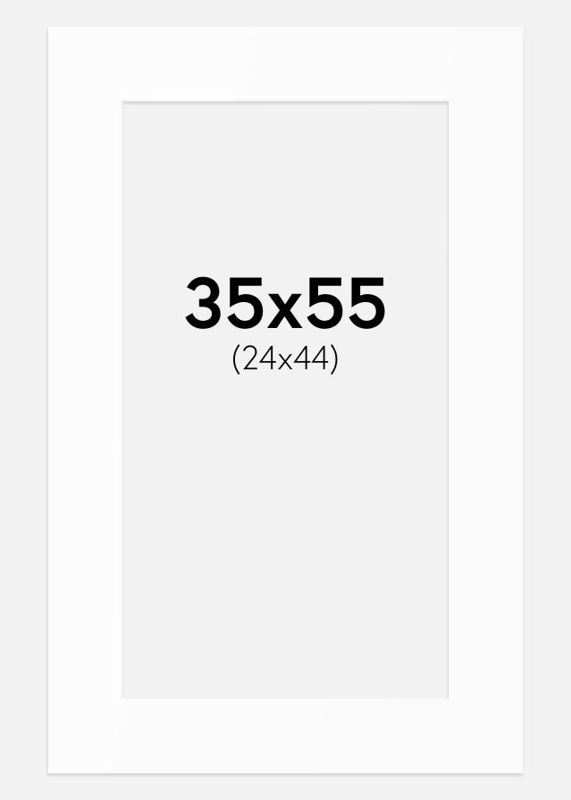 Paspartu Baltas Standartas (Balta Šerdis) 35x55 cm (24x44)