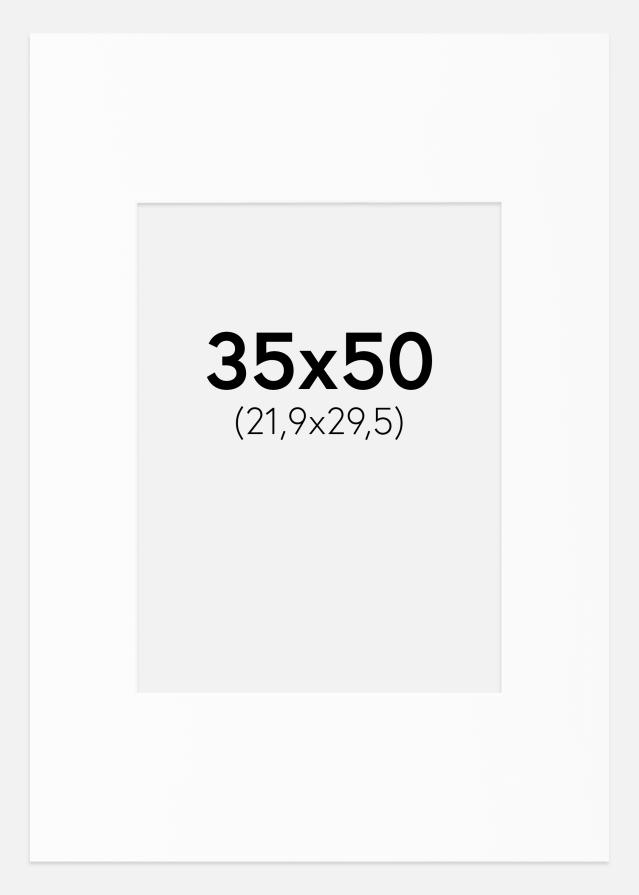 Paspartu Canson Baltas Balta šerdis 35x50 cm (21,86x29,48)