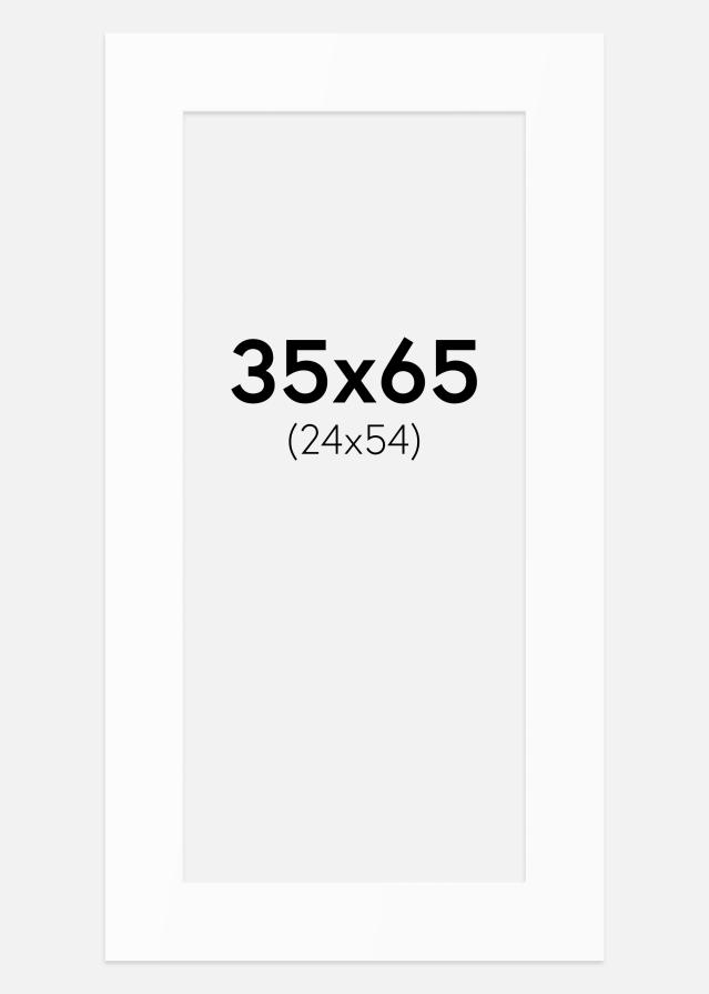 Paspartu Baltas Standartas (Balta Šerdis) 35x65 cm (24x54)