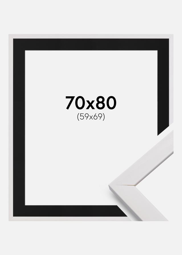 Rėmas Stilingas Baltas 70x70 cm - Paspartu Juodas 60x70 cm