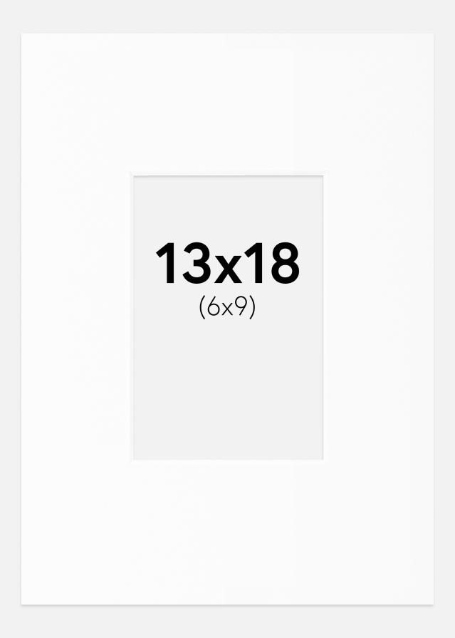 Paspartu Baltas Standartas Balta šerdis 13x18 cm (6x9)