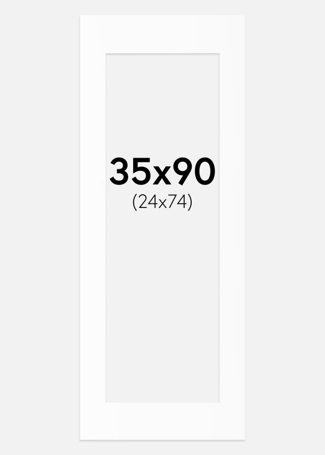 Paspartu Baltas Standartas (Balta Šerdis) 35x90 cm (24x74)