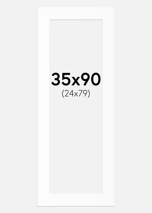 Paspartu Baltas Standartas (Balta Šerdis) 35x90 cm (24x79)