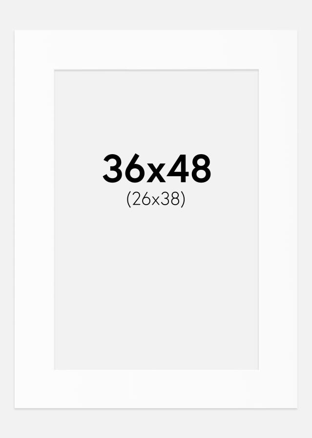 Paspartu Baltas Standartas (Balta Šerdis) 36x48 cm (26x38)
