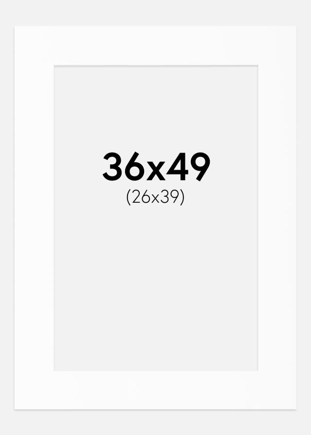 Paspartu Baltas Standartas (Balta Šerdis) 36x49 cm (26x39)