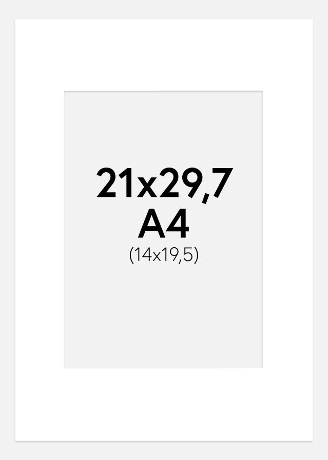 Paspartu Super balta Balta šerdis A4 21x29,7 cm (14x19,5 cm)