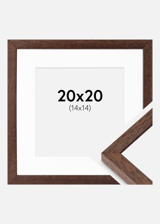 Rėmas Ares Teak 20x20 cm - Paspartu Baltas 15x15 cm