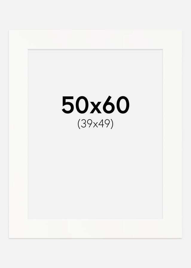 Paspartu Antique White Balta šerdis 50x60 cm (39x49)