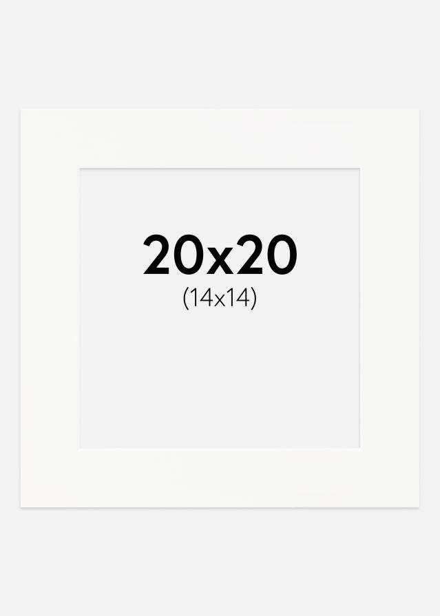 Paspartu Antique White Balta šerdis 20x20 cm (14x14)