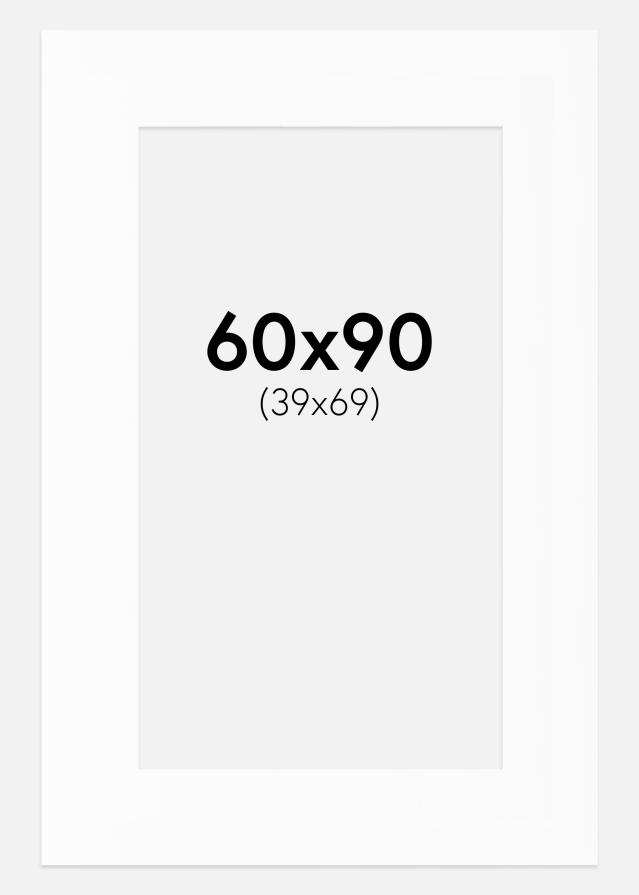 Paspartu Baltas Standartas Balta šerdis 60x90 cm (39x69)