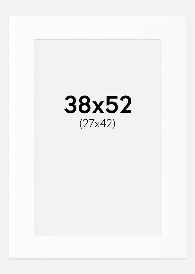 Paspartu Baltas Standartas (Balta Šerdis) 38x52 cm (27x42)