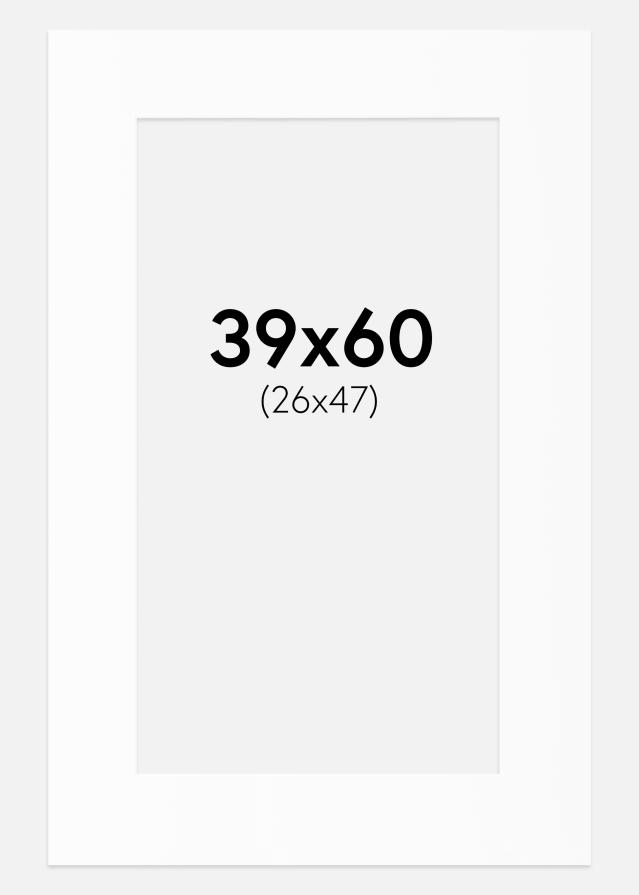 Paspartu Baltas Standartas (Balta Šerdis) 39x60 cm (26x47)