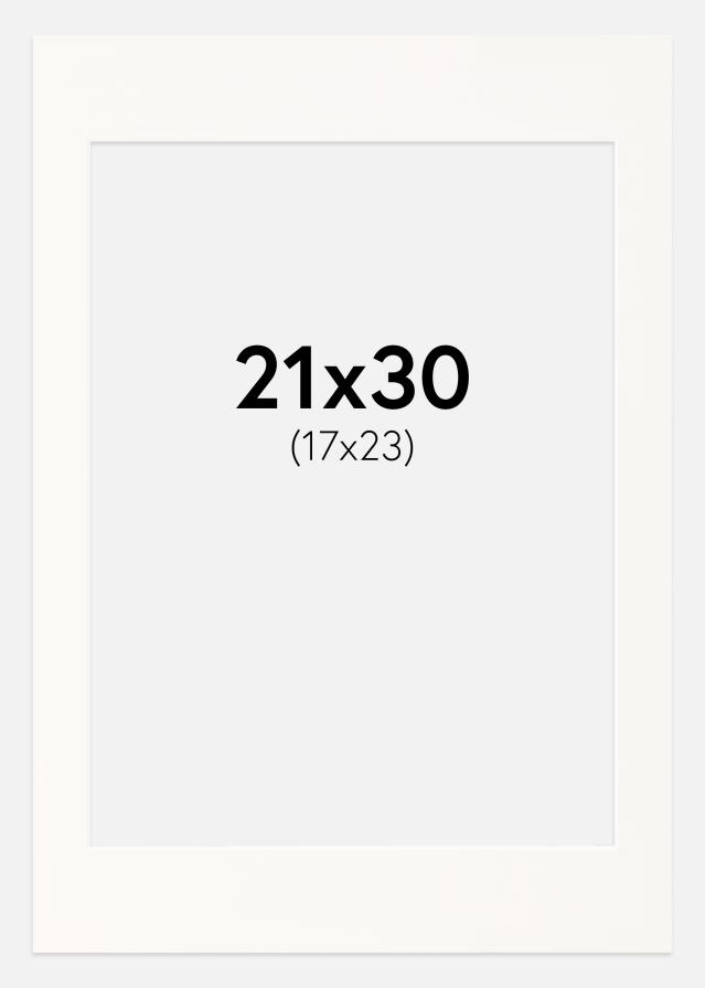 Paspartu Antique White Balta šerdis 21x30 cm (17x23)