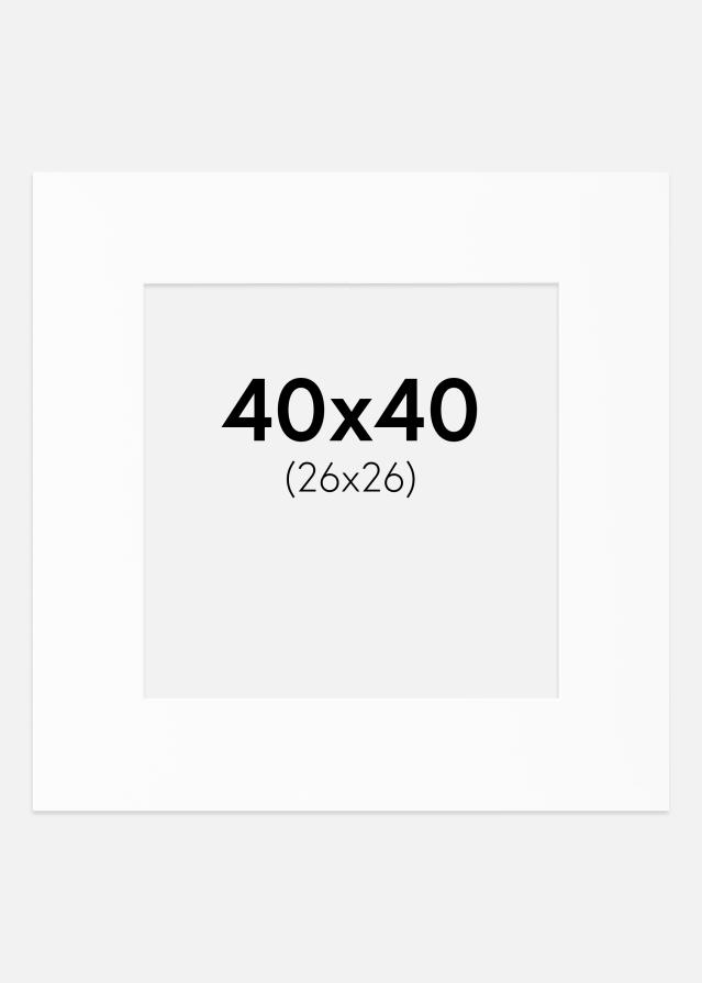 Paspartu Baltas Standartas (Balta Šerdis) 40x40 cm (26x26)