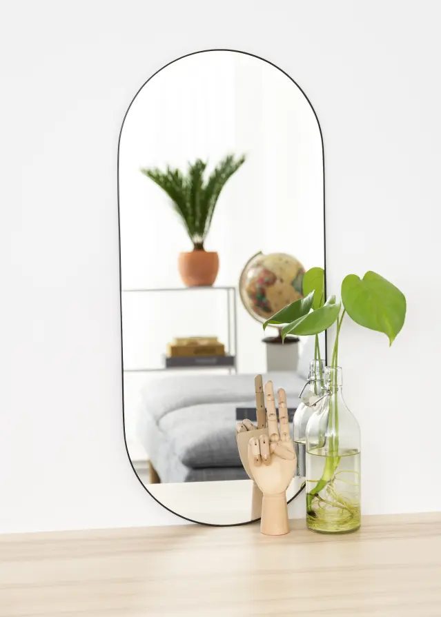 Ovalus Mirror Jersey- Thin Black 35x80 cm
