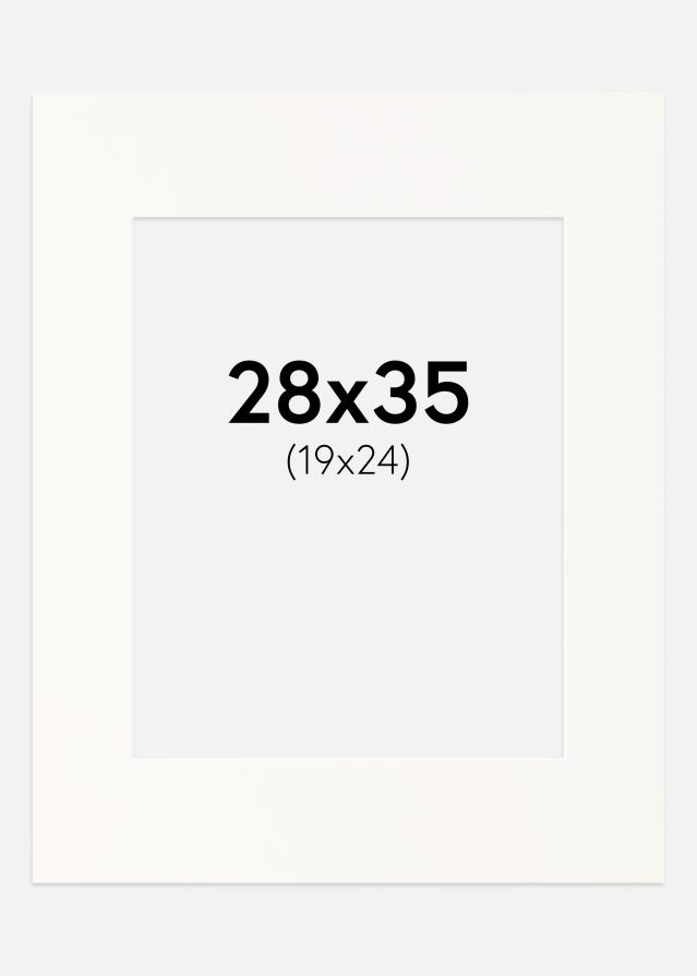 Paspartu Antique White Balta šerdis 28x35 cm (19x24)