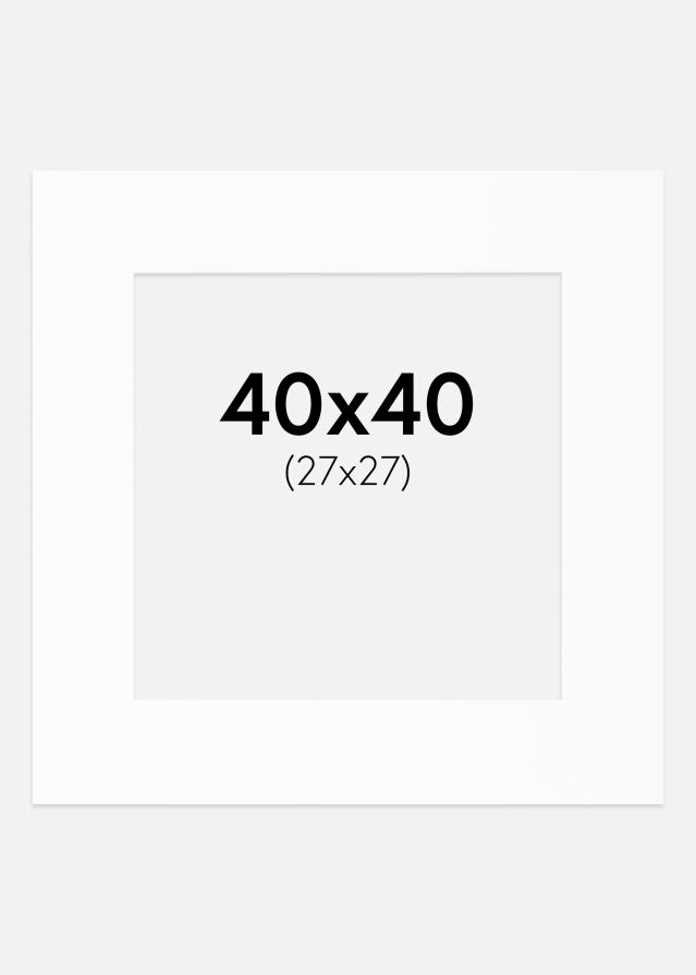 Paspartu Baltas Standartas (Balta Šerdis) 40x40 cm (27x27)