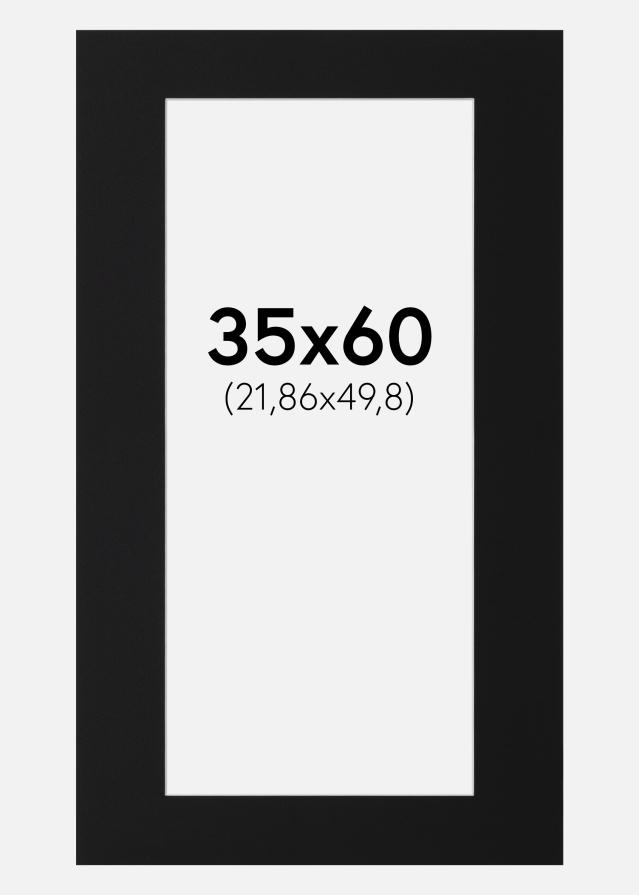 Paspartu Juodas Standartas (Balta Šerdis) 35x60 cm (21,86x49,8)