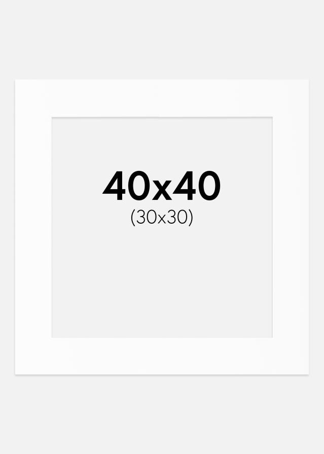 Paspartu Baltas Standartas (Balta Šerdis) 40x40 cm (30x30)